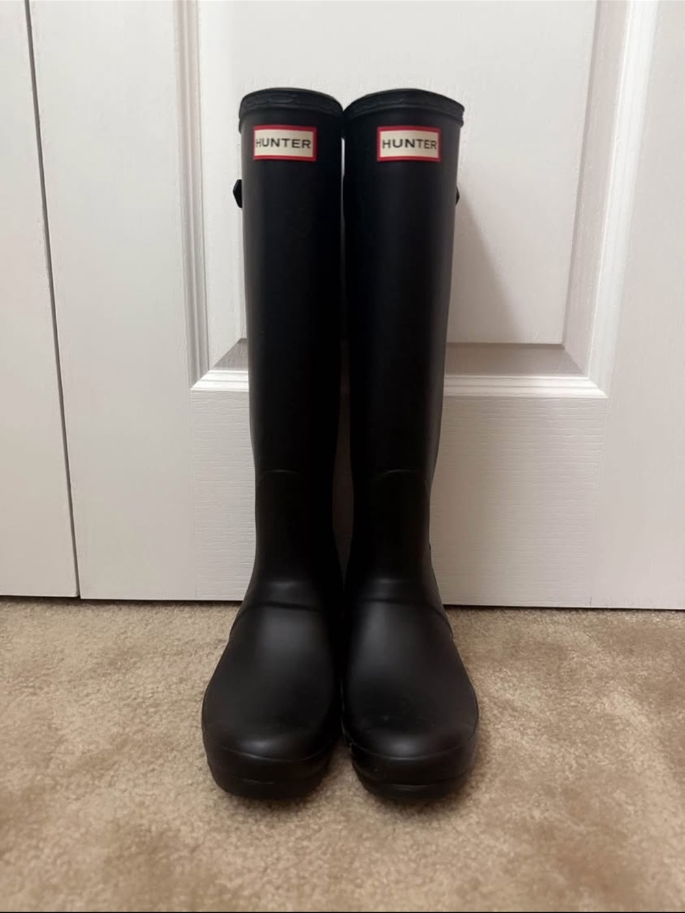 Hunter Black Knee-High Women's Rain Boots